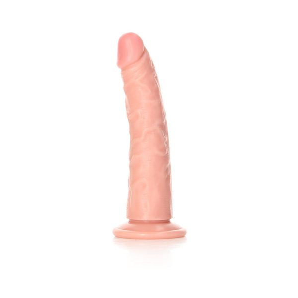 RealRock Realistic 6 in. Slim Dildo With Suction Cup Beige - Image 2