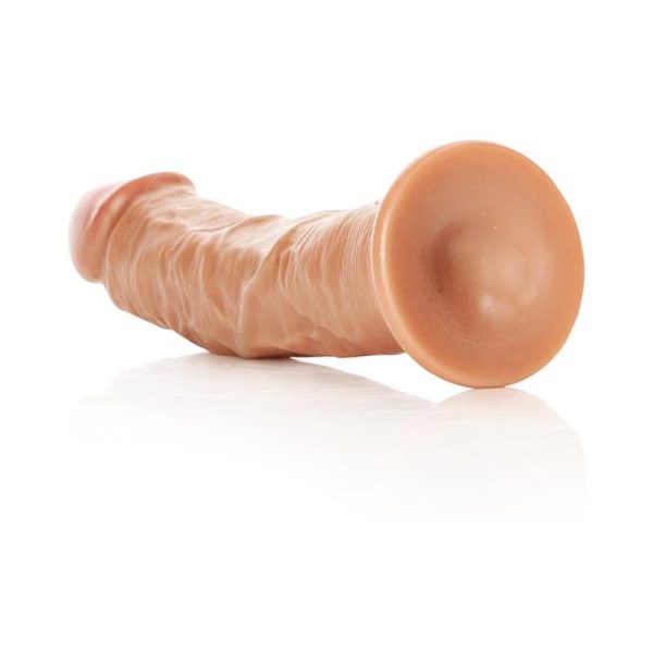 RealRock Realistic 7 in. Curved Dildo With Suction Cup Tan - Image 5