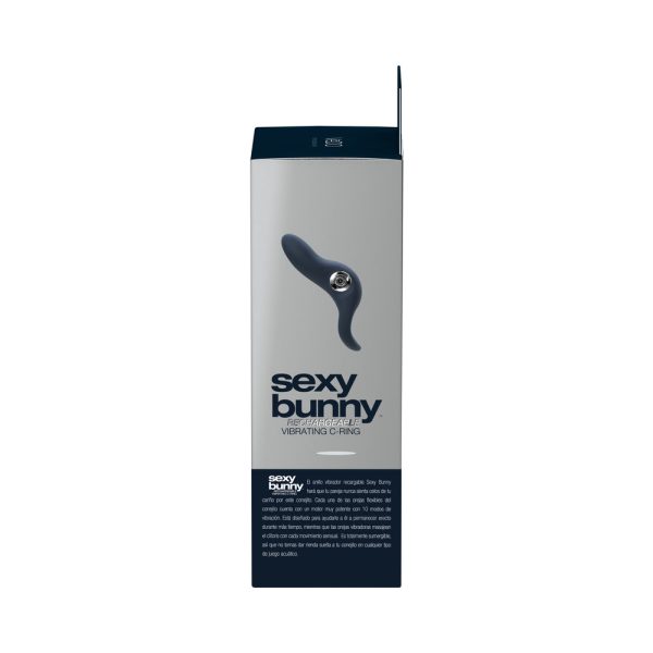VeDO Sexy Bunny Rechargeable Vibrating C-Ring Black Pearl - Image 7