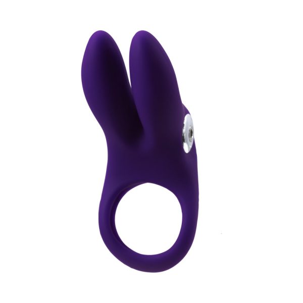 VeDO Sexy Bunny Rechargeable Vibrating C-Ring Deep Purple - Image 2