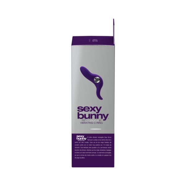 VeDO Sexy Bunny Rechargeable Vibrating C-Ring Deep Purple - Image 7