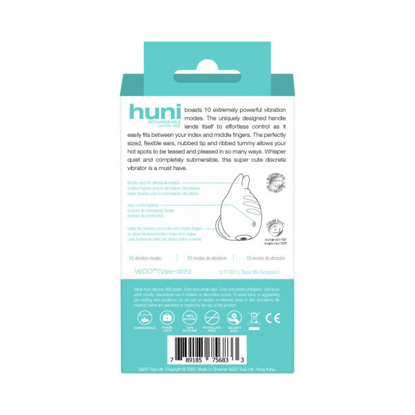 VeDO Huni Rechargeable Finger Vibe Tease Me Turquoise - Image 8