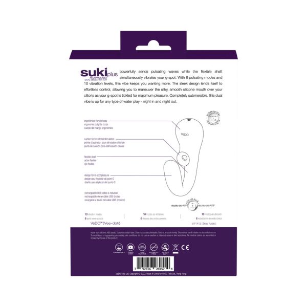 VeDO Suki Plus Rechargeable Dual Sonic Vibe Deep Purple - Image 8
