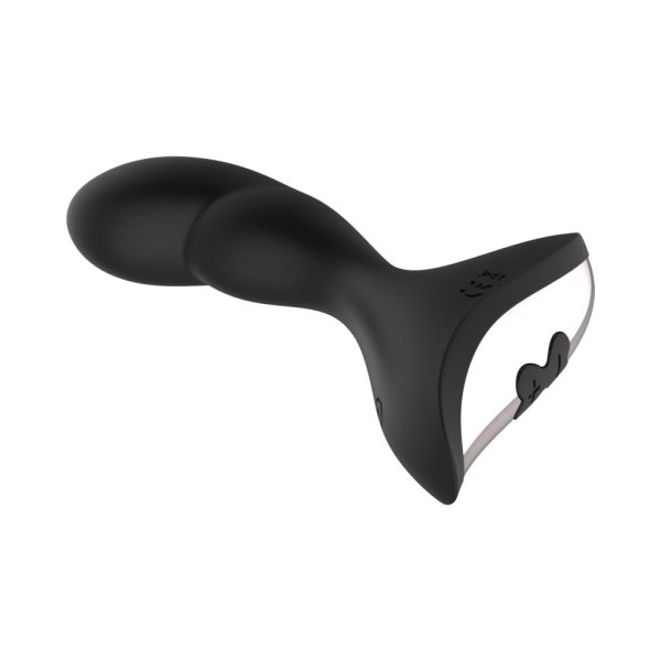 Gender Fluid Rumble Rechargeable Remote-Controlled Silicone Anal Vibrator Black - Image 7