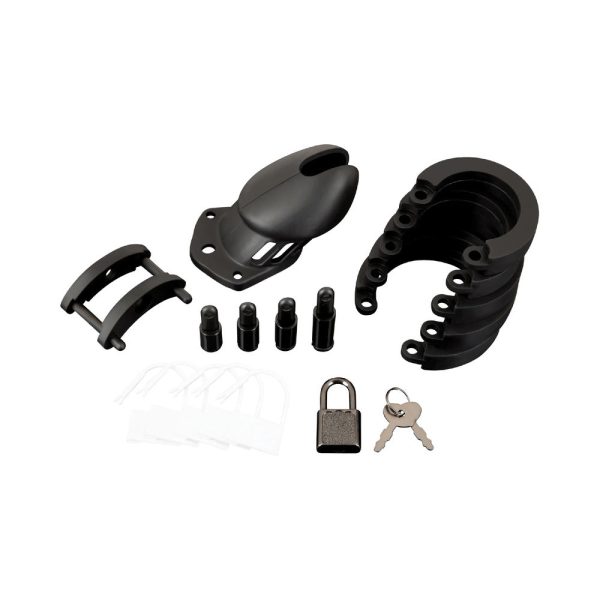 Blue Line Silicone Chastity Cage Black - Image 2