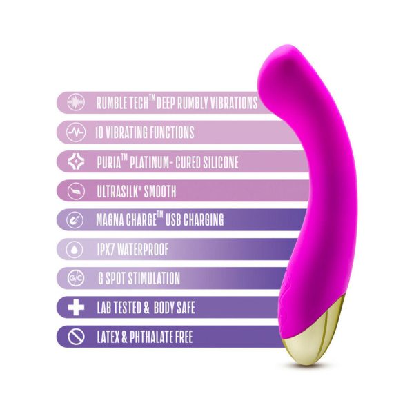 Aria Bangin'' AF Rechargeable Silicone G-Spot Vibrator Purple - Image 4