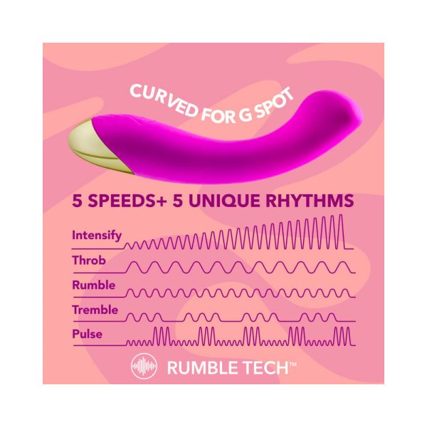 Aria Bangin'' AF Rechargeable Silicone G-Spot Vibrator Purple - Image 7