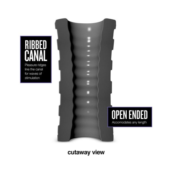 M Elite Platinum Hekx Silicone Stroker Black - Image 6