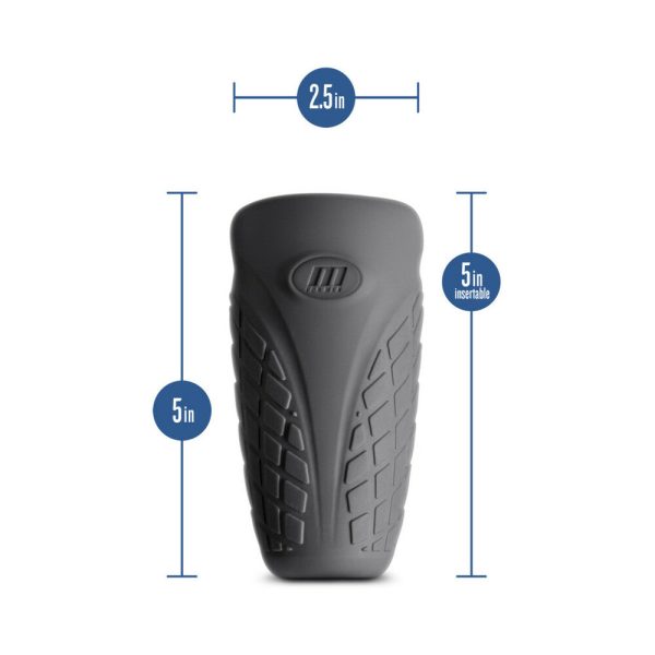 M Elite Platinum Gript Silicone Stroker Black - Image 5