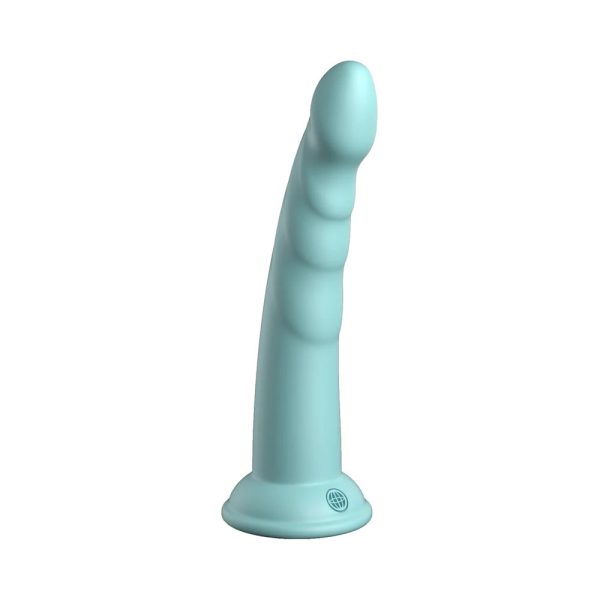 Dillio Platinum Collection Slim Seven 7 in. Silicone Dildo Teal - Image 2