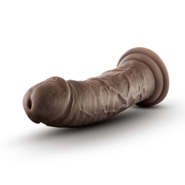Dr. Skin Plus Thick 8 in. Triple Density Posable Dildo Brown - Image 3
