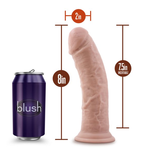 Dr. Skin Plus Thick 8 in. Triple Density Posable Dildo Beige - Image 6