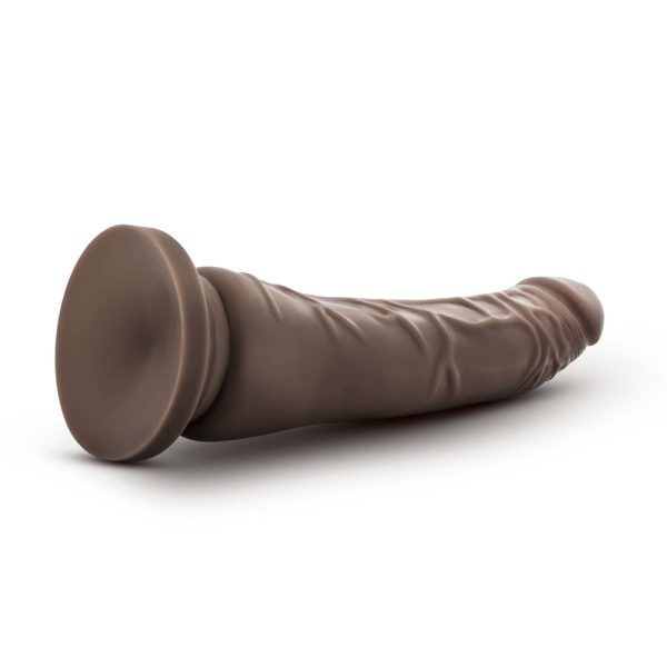 Dr. Skin Plus Realistic 9 in. Triple Density Posable Dildo Brown - Image 4