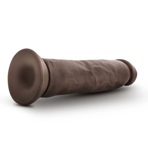 Dr. Skin Plus Thick 9 in. Triple Density Posable Dildo Brown - Image 4