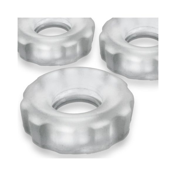 Hunkyjunk SuperHuj 3-Pack Cockrings Clear Ice - Image 4