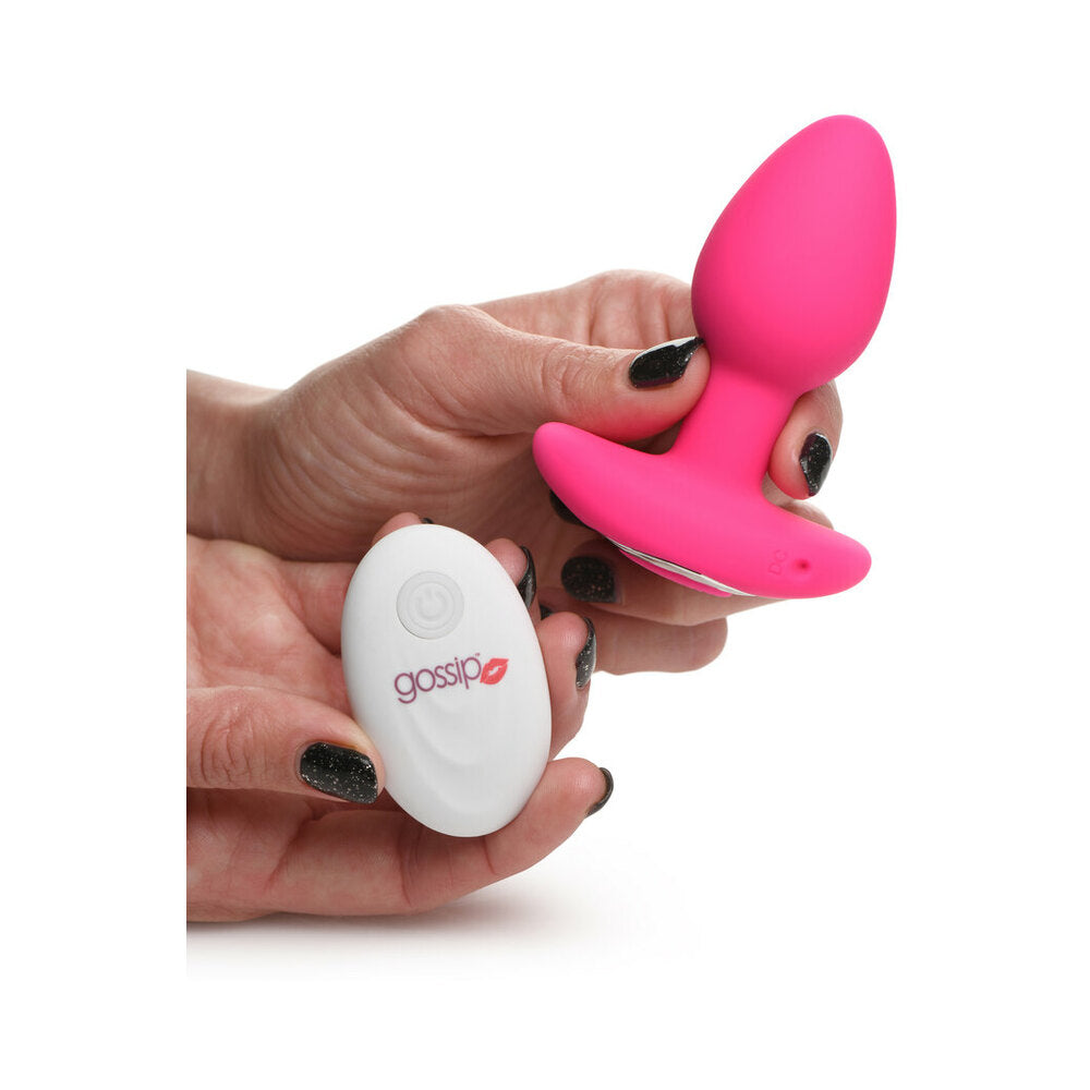 Curve Toys Gossip Pop Rocker Rechargeable Remote-Controlled Silicone Vibrating Anal Plug Magenta - Image 6