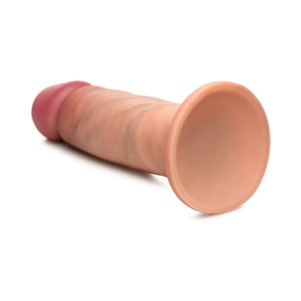 Curve Toys Jock Dual Density 6 in. Silicone Dildo with Suction Cup Light - Image 6