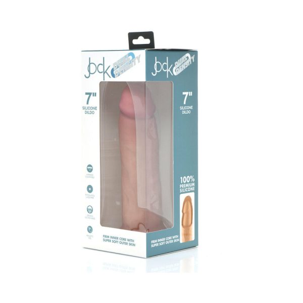 Curve Toys Jock Dual Density 7 in. Silicone Dildo with Suction Cup Light - Image 2