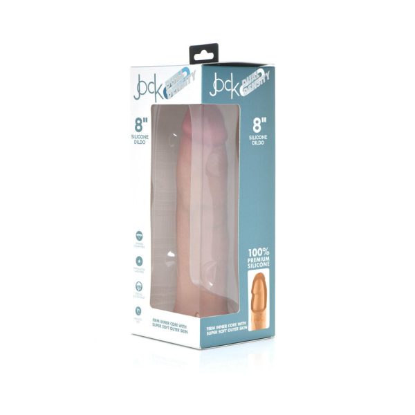 Curve Toys Jock Dual Density 8 in. Silicone Dildo with Suction Cup Light - Image 2