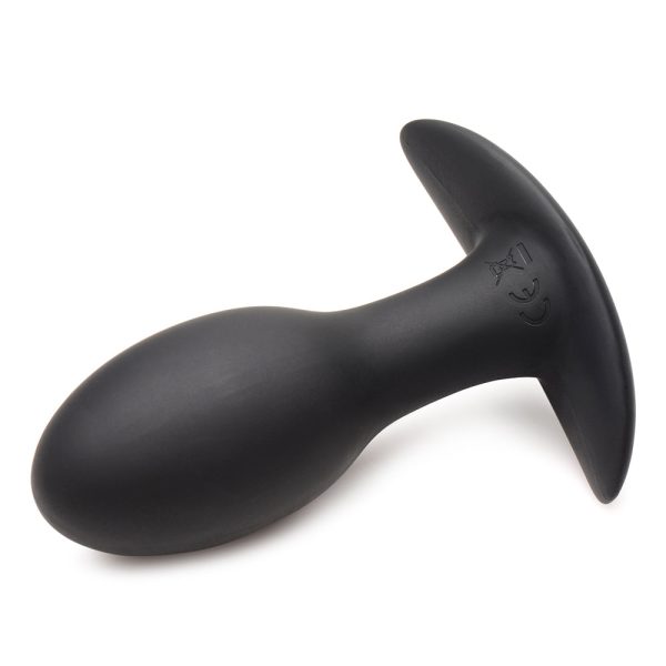Curve Toys Rooster Rumbler Vibrating Silicone Anal Plug Medium Black - Image 3