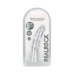 RealRock Crystal Clear Slim 6 in. Dildo Clear