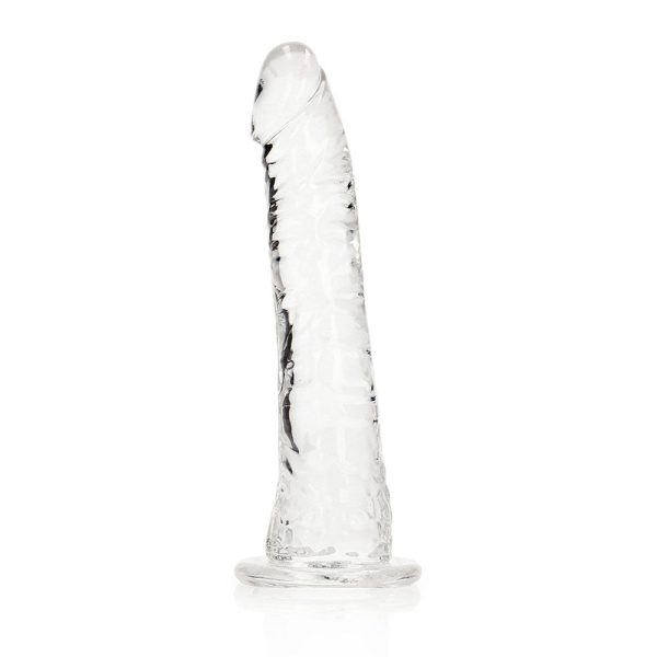 RealRock Crystal Clear Slim 6 in. Dildo Clear - Image 2