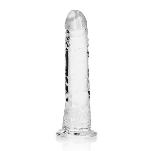 RealRock Crystal Clear Slim 6 in. Dildo Clear - Image 3