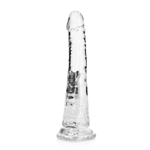 RealRock Crystal Clear Slim 7 in. Dildo Clear - Image 2