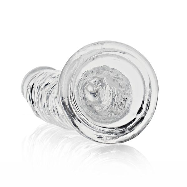 RealRock Crystal Clear Slim 8 in. Dildo Clear - Image 5