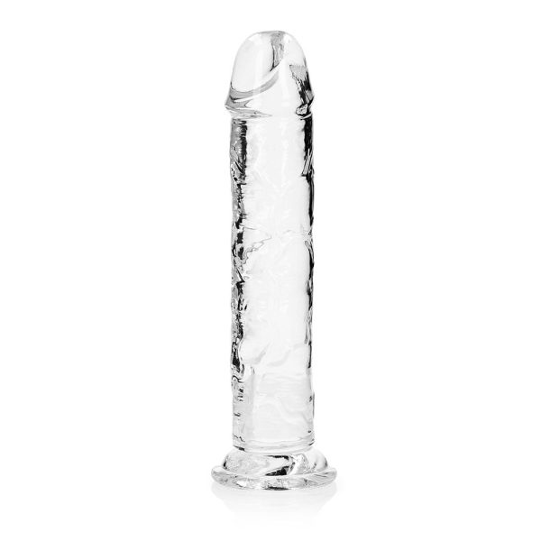 RealRock Crystal Clear Straight 11 in. Dildo Without Balls Clear - Image 2