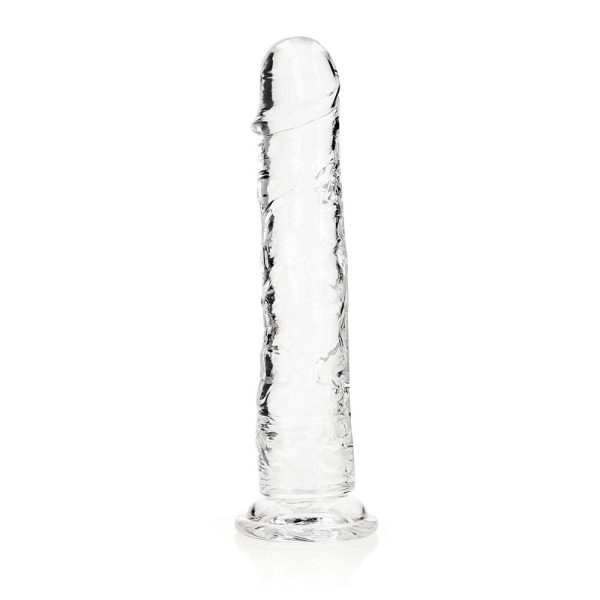 RealRock Crystal Clear Straight 11 in. Dildo Without Balls Clear - Image 4