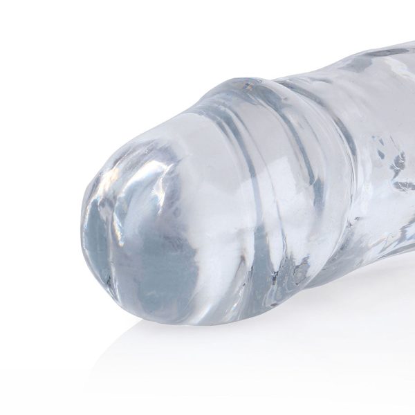 RealRock Crystal Clear Double Dong 13 in. Dual-Ended Dildo Clear - Image 4