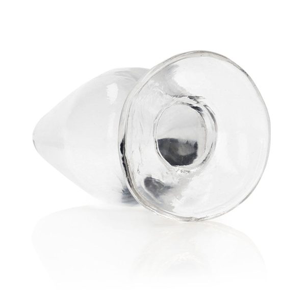 RealRock Crystal Clear 3.5 in. Anal Plug Clear - Image 3
