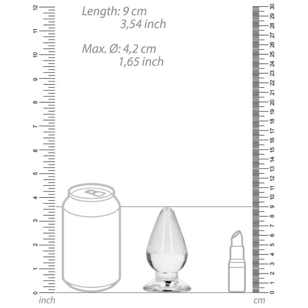 RealRock Crystal Clear 3.5 in. Anal Plug Clear - Image 5