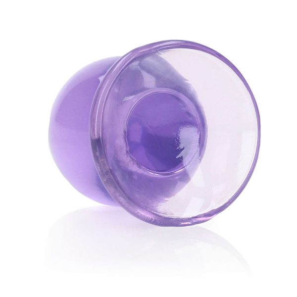 RealRock Crystal Clear 3.5 in. Anal Plug Purple - Image 3