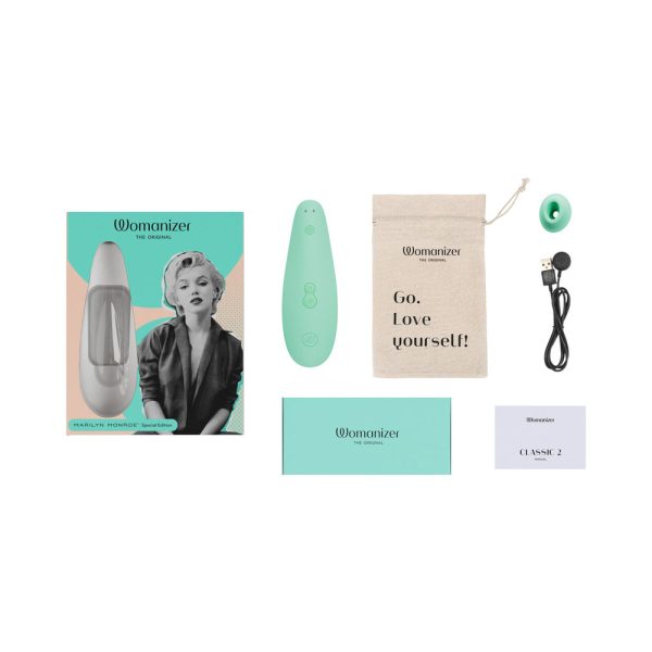 Womanizer x Marilyn Monroe Classic 2 Special Edition Pleasure Air Clitoral Stimulator Mint - Image 10