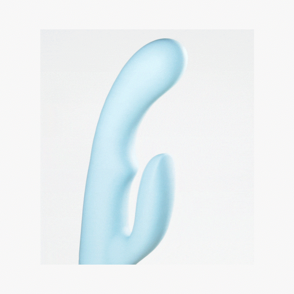 FemmeFunn Balai Rechargeable Silicone Swaying Motion Dual Stimulation Vibrator Light Blue - Image 3
