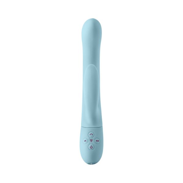 FemmeFunn Balai Rechargeable Silicone Swaying Motion Dual Stimulation Vibrator Light Blue - Image 6