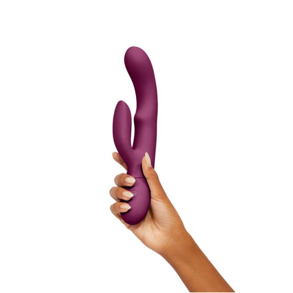 FemmeFunn Balai Rechargeable Silicone Swaying Motion Dual Stimulation Vibrator Dark Fuchsia - Image 6