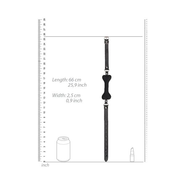 Ouch! Puppy Play Silicone Bone Gag Black - Image 4