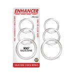 Enhancer Silicone Cockrings Clear Set of 3