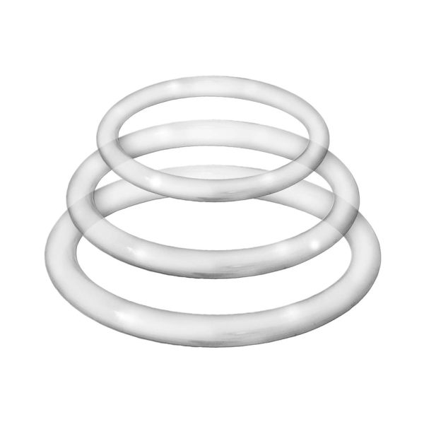 Enhancer Silicone Cockrings Clear Set of 3 - Image 3