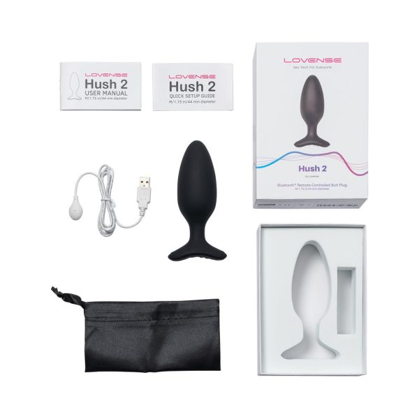 Lovense Hush 2 Bluetooth Remote-Controlled Vibrating Butt Plug Medium 1.75 in. - Image 2