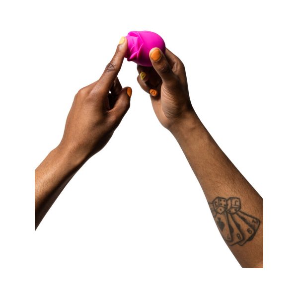 ROMP Rose Rechargeable Silicone Pleasure Air Clitoral Vibrator Pink - Image 6