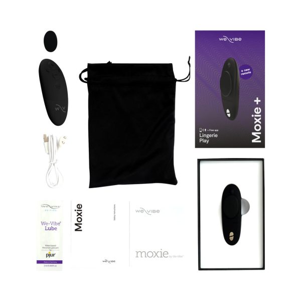 We-Vibe Moxie+ Rechargeable Remote-Controlled Silicone Wearable Clitoral Vibrator Black - Image 3