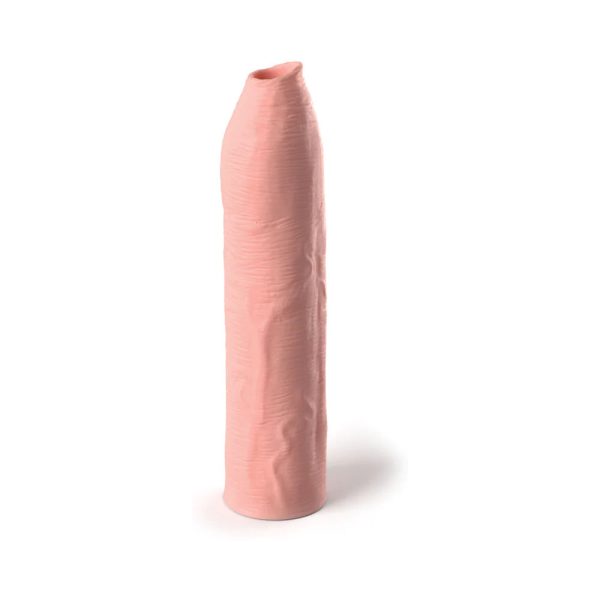 Fantasy X-tensions Elite Uncut 7 in. Open-Ended Silicone Enhancement Sleeve Beige - Image 2