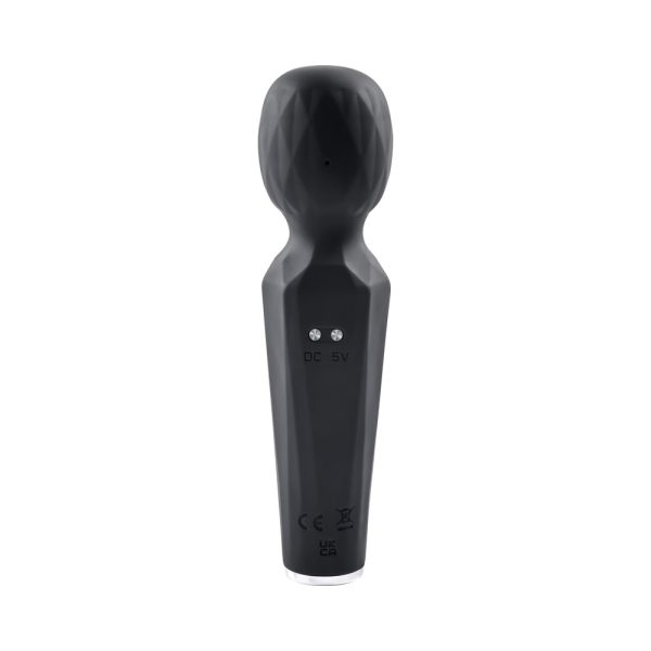 Evolved Rainbow Sucker Light-Up Rechargeable Dual-Function Silicone Suction Wand Vibrator Black - Image 6