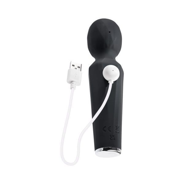 Evolved Rainbow Sucker Light-Up Rechargeable Dual-Function Silicone Suction Wand Vibrator Black - Image 8