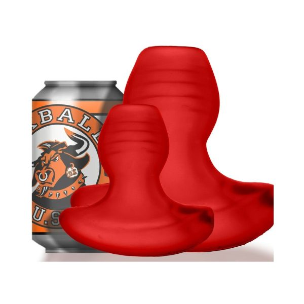 Oxballs Glowhole-2 Hollow Buttplug With LED Insert Large Red Morph - Image 6