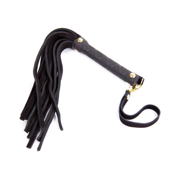 Ple''sur 11 in. Mini Leather Flogger Black - Image 2